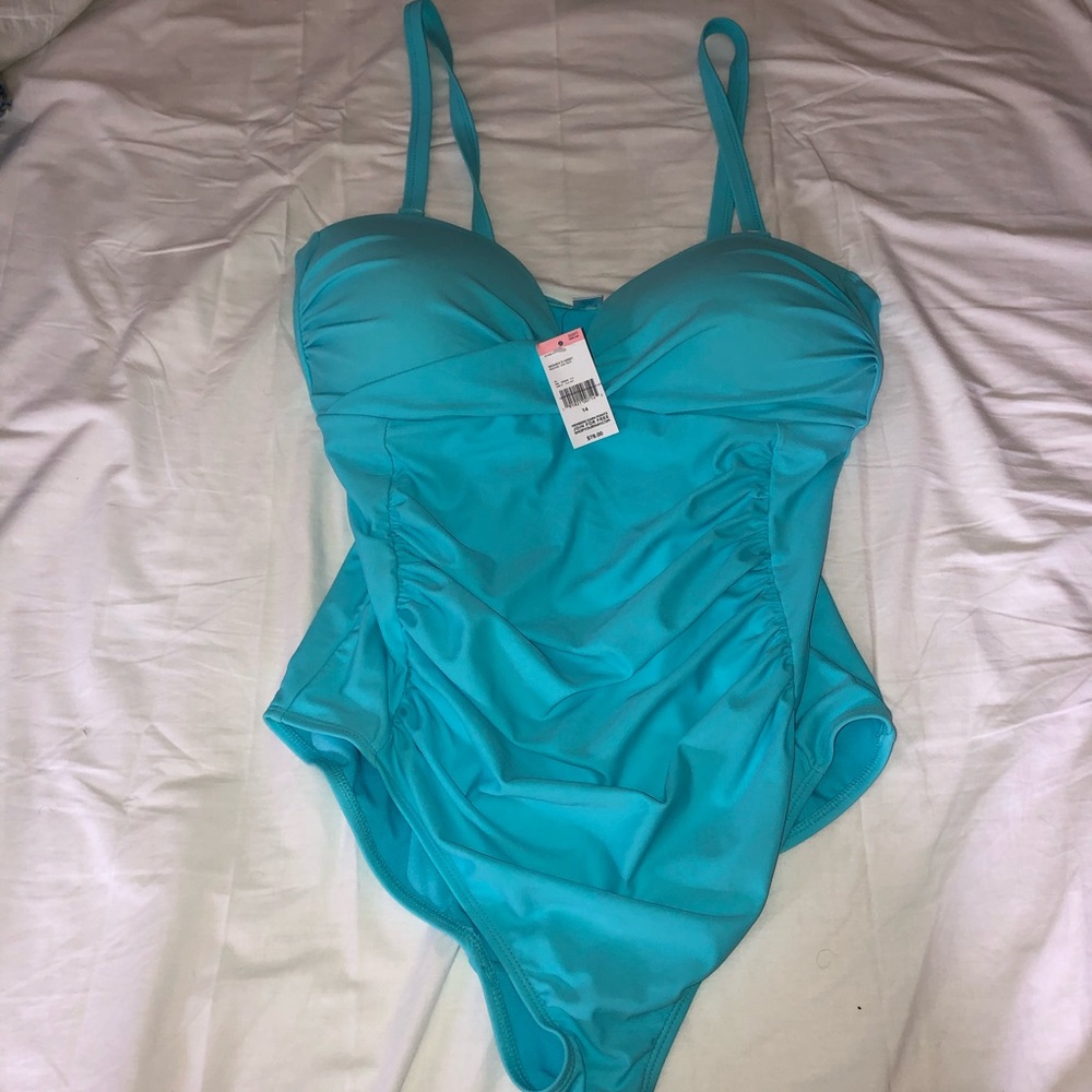 Tropical Escape Ruched Swimsuit NWT